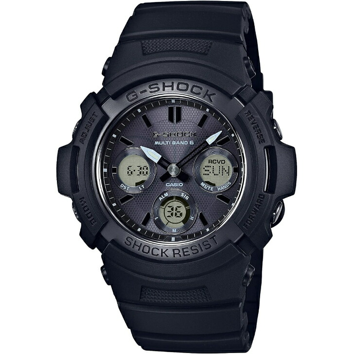 ✦カシオ G−SHOCK AWG-101 電波時計【美品】 カシオ 腕時計 G-SHOCK AWG-101 電波タフソーラー 黒 USED