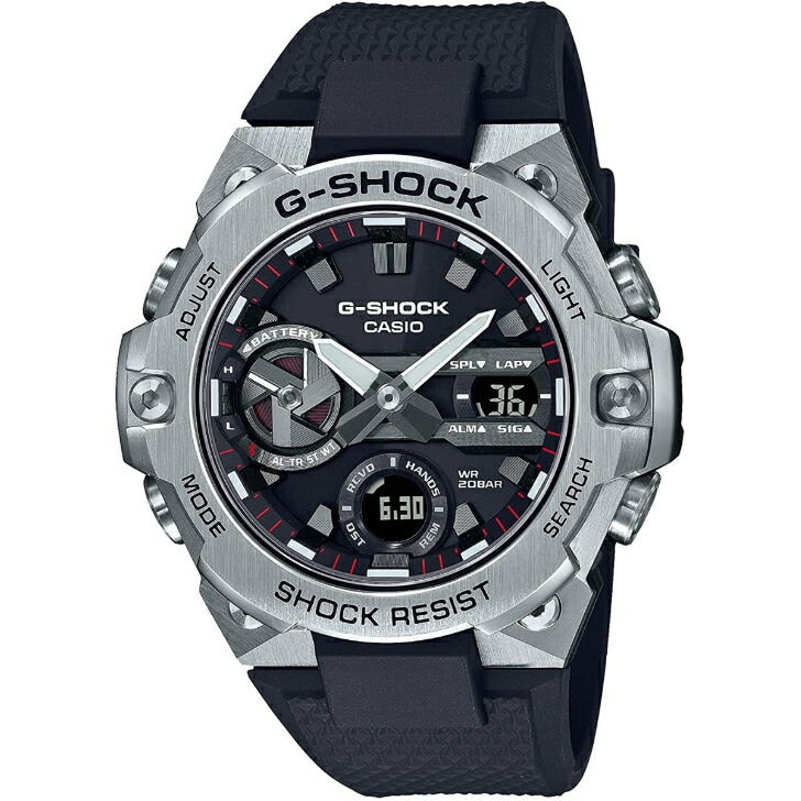 【カシオ】カシオ ジーショック CASIO G-SHOCK G-STEEL スマートフォンリンク カーボンコアガード構造 GST-B400-1AJF  メンズ 樹脂ベルト