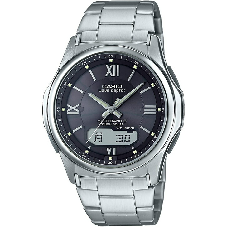 CASIO WVA-M640D-1A3JF 電波ソーラー シルバー　新品未使用 Amazon.co.jp: [カシオ] 腕時計 ウェーブセプター 【国内正規品