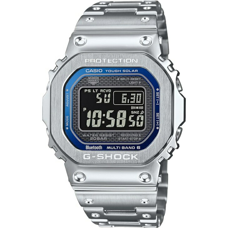 美品 G-SHOCK GMW-B5000D-3JF フルメタル 電波ソーラー G-SHOCK FULL METAL フルメタル グリーンアクセント GMW-B5000D