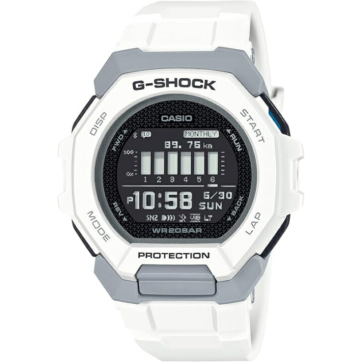 【国内定め事品】CASIO G-SHOCK カシオ ジーショック  G-SQUAD Bluetooth積み上げる バイオマスプラスチック召しかかえる GBD-300-7JF メンズ 白いこと