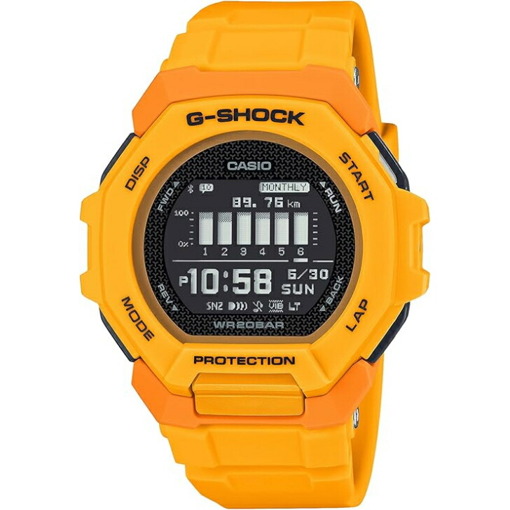 【国内定め事品】CASIO G-SHOCK カシオ ジーショック G-SQUAD Bluetooth積み上げる バイオマスプラスチック召しかかえる GBD-300-9JF メンズ 黄色