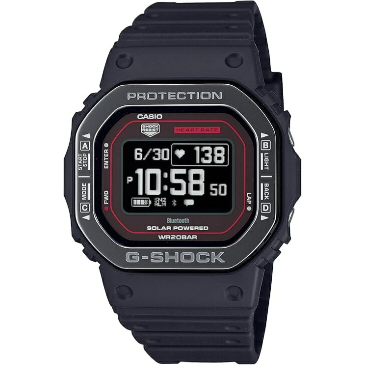 【国内定め事品】CASIO G-SHOCK カシオ ジーショック ウオッチ G-Squad 心臓の鼓動計 Bluetooth積み上げる DW-H5600MB-1A4JR メンズ 黒いこと