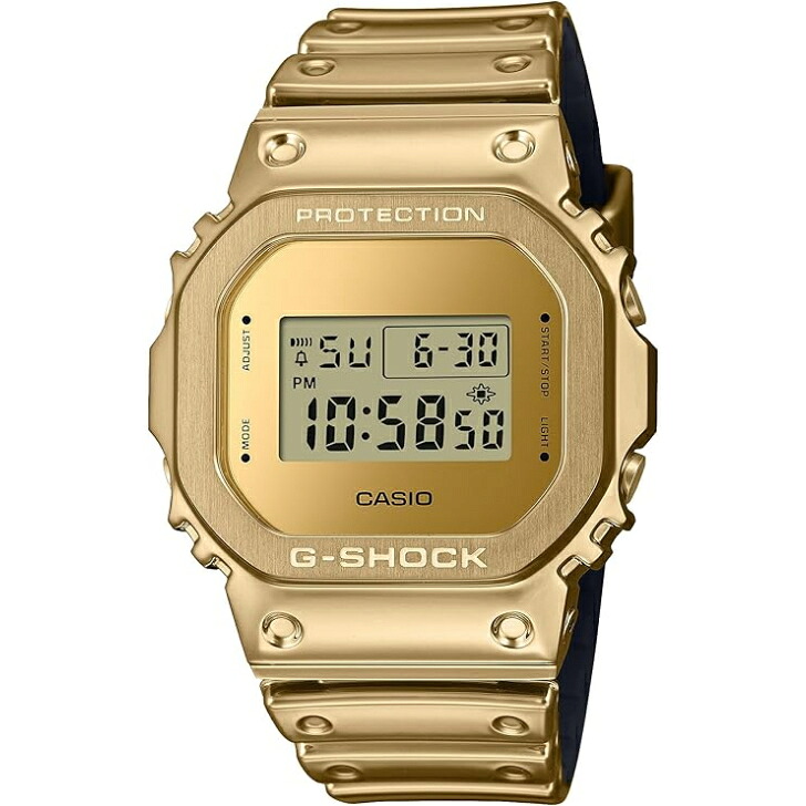 【国内正規品】CASIO G-SHOCK カシオ ジーショック FINE METALLIC SERIES GM-5600YMG-9JF メンズ ゴールド｜ＯＬＤ　ＰＯＷＥＲ