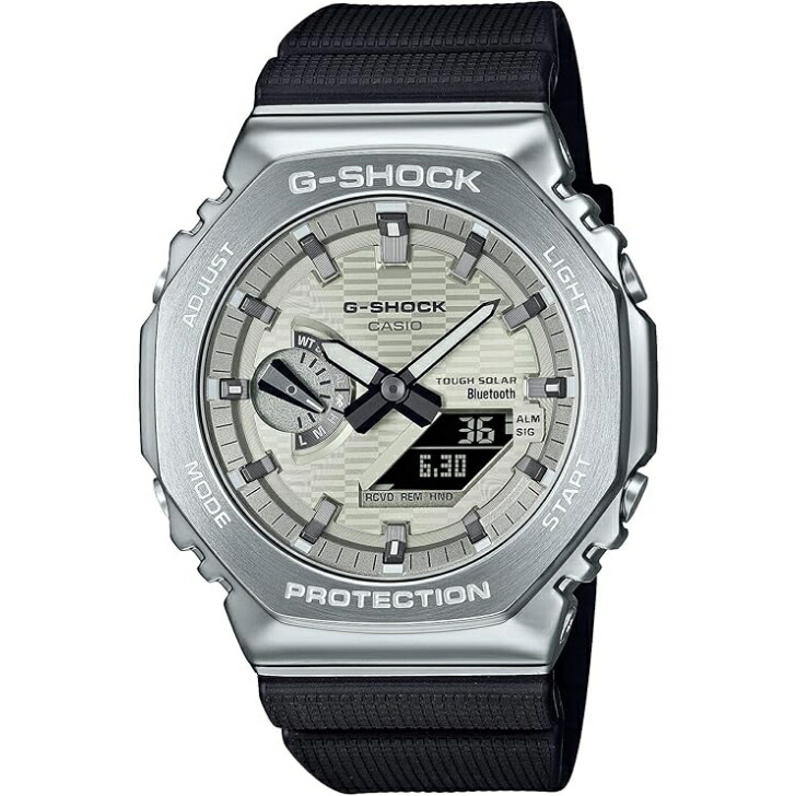 【国内正規品】CASIO G-SHOCK カシオ ジーショック メタルカバード Bluetooth搭載 タフソーラー 環境配慮素材使用 GBM-2100A-8BJF メンズ ライトイエローゴールド｜ＯＬＤ　ＰＯＷＥＲ