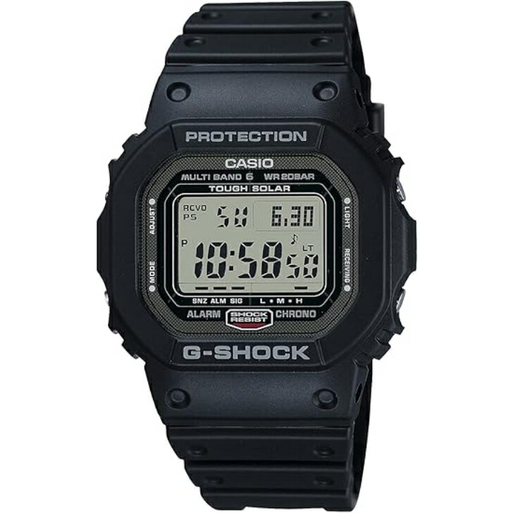 【国内定まり品】[カシオ] ウオッチ CASIO G-SHOCK カシオ ジーショック 電磁波ソーラー 金属元素容れもの ねじ釘うしろ側 スーパーイルミネータータイプ(高明快さなLEDともし火) GW-5000U-1JF メンズ 黒いこと