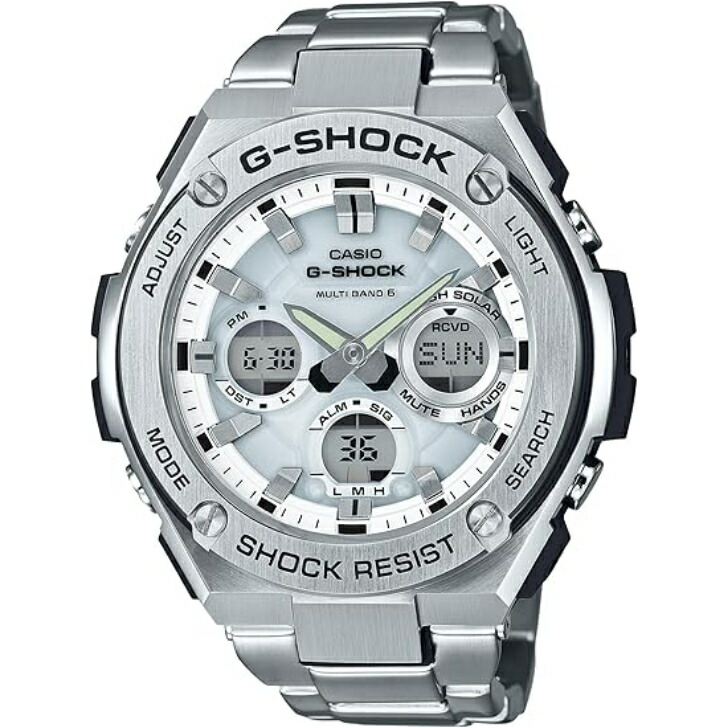 【国内定まり品】【カシオ】カシオ ジーショック CASIO G-SHOCK G-STEEL GST-W110D-7AJF 手ごわい・ソーラー電磁波時辰儀 メンズ 金属元素周波数帯域