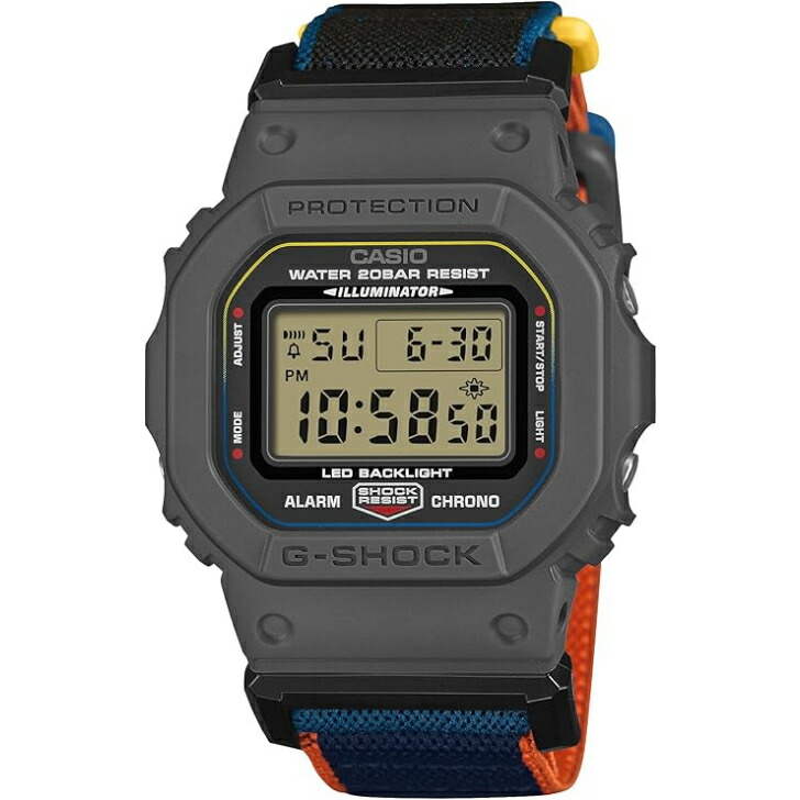 【国内置き目品】CASIO G-SHOCK カシオ ジーショック  周囲の状況思い遣り原料品召しかかえる DW-5600MNC-8A2JF メンズ まっ黒い薄墨色 メンズ腕時計-腕時計