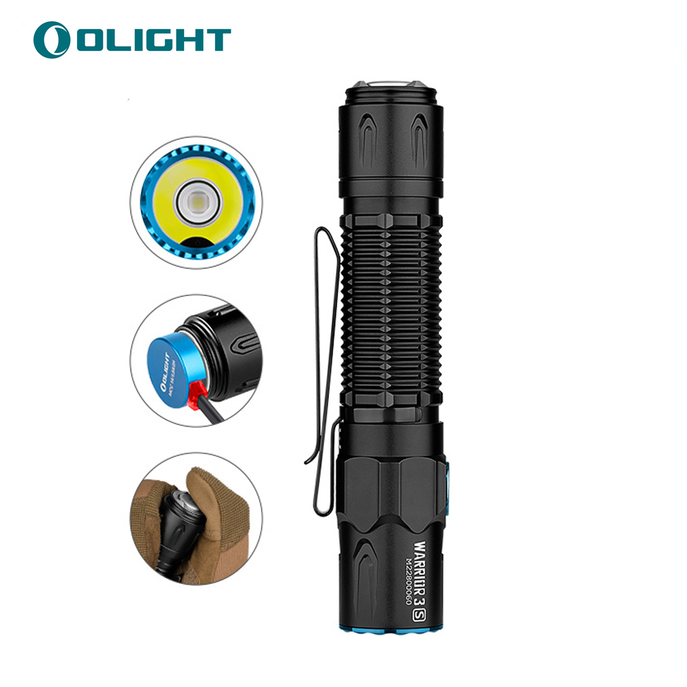 OLIGHT(オーライト) WARRIOR 3S 懐中電灯 2300ルーメン タクティカルライト ledフラッシュライト 警備 強力 最強  ワークライト アウトドア IPX8防水 充電式 ハンディライト 軍用 高輝度 | Olight Direct
