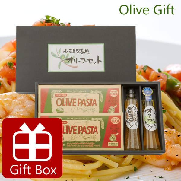 【春ギフト 内祝 御祝 御礼 お供え 快気祝 母の日2025 】オリーブパスタ・ドレッシングセット OT-50<br><br>【 小豆島 共栄食糧 麺の里庄八 オリーブ パスタ オリーブ 】