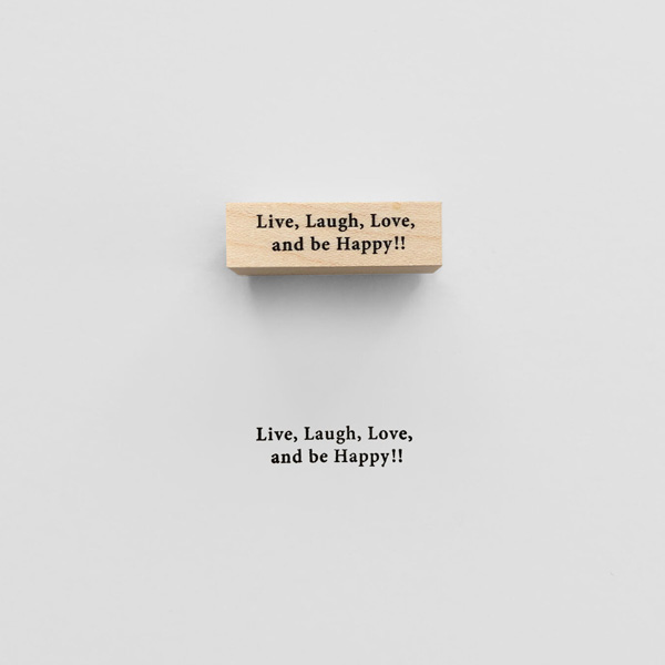 楽天市場 Knoopworks クノープワークス Message Live Laugh Love And Be Happyスタンプ 生きて笑って 愛して 幸せになろう はんこ ハンコ おしゃれ かわいい 判子 ゴム印 オリーブアベニュー