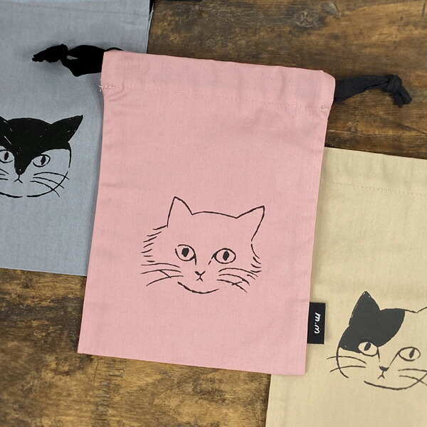 楽天市場】松尾ミユキ ドローストリングバッグ L【猫グッズ 猫雑貨