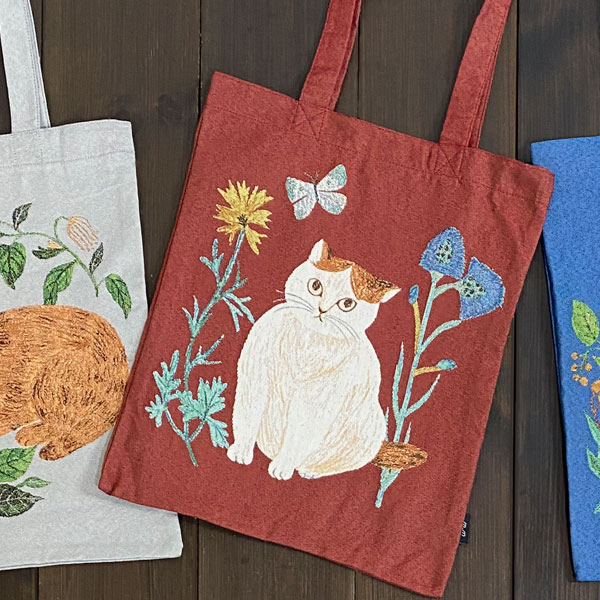 新品　松尾ミユキ ドローストリングバッグ L 巾着袋　猫　B　ねこ　ネコ 松尾ミユキ ドローストリングバッグ L 巾着袋 大 巾着バッグ 猫