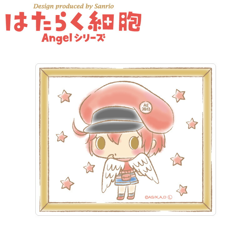 はたらく細胞 サンリオ コラボ グッズ アクリルバッジ エンジェルシリーズ 赤血球 【メーカー直販】画像