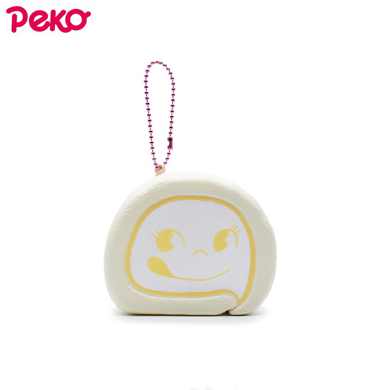楽天市場 ペコちゃん ロールケーキ ぷにぷにマスコット スクイーズ ミルキー ボールチェーン付 Nicストア