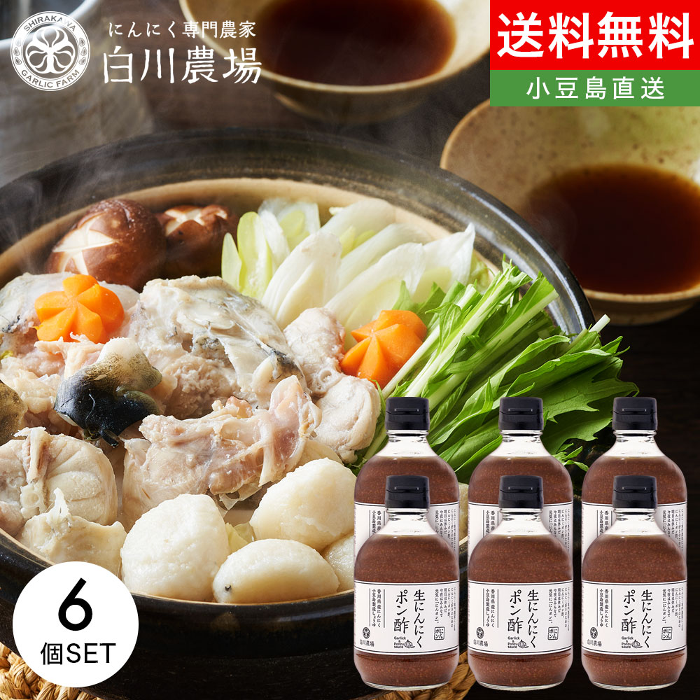 市場 生にんにくポン酢 柚子ポン 送料無料ガーリック 国産 6本セット ぽん酢 300ml すだち ゆず 柑橘 ニンニク 香川県 調味料 ガリポン