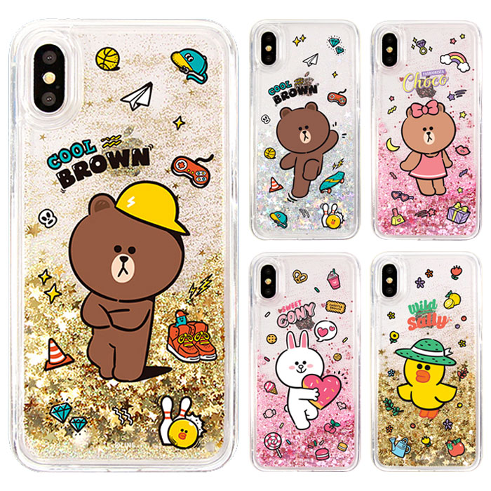 楽天市場 Line Friends Glitter ラインフレンズ グリッター スマホケース Iphone X Xs Xr Se 第2世代 8 7 10 10s 10r Se2 アイフォン アイホン テン エス アル イー ツー エイト セブン ホログラム ラメ パール スパンコール スパングル