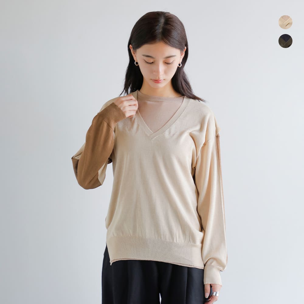 セール【60%OFF】beautiful people ビューティフルピープル スーピマコットン 4way ニット プルオーバー “Flip protained cotton pullover” 1545210004-kk レディース【クーポン対象】 17,107円