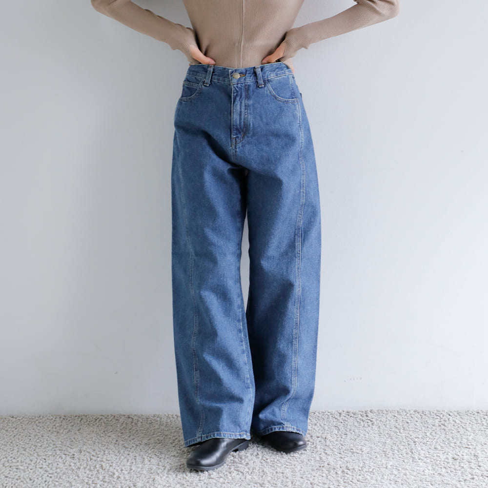 [anuke/アンヌーク] ウエストタック デニム 36 anuke アンヌーク 2025FallWinter ボトムス Waist Tuck Denim ウエスト