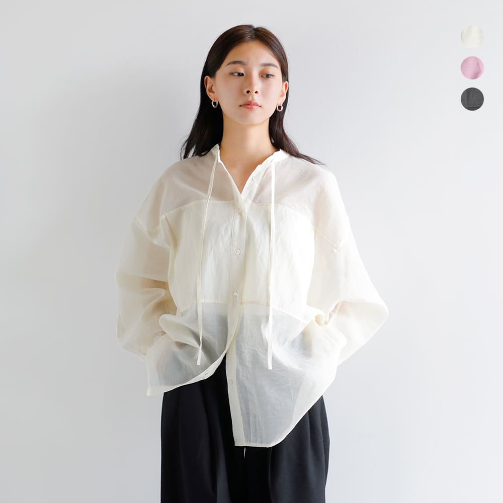 【3点で30%OFF】セール【40%OFF】CLANE クラネ シアー ドルマン シャツ 19122-4052-kk レディース|OLUGA(オルガ)