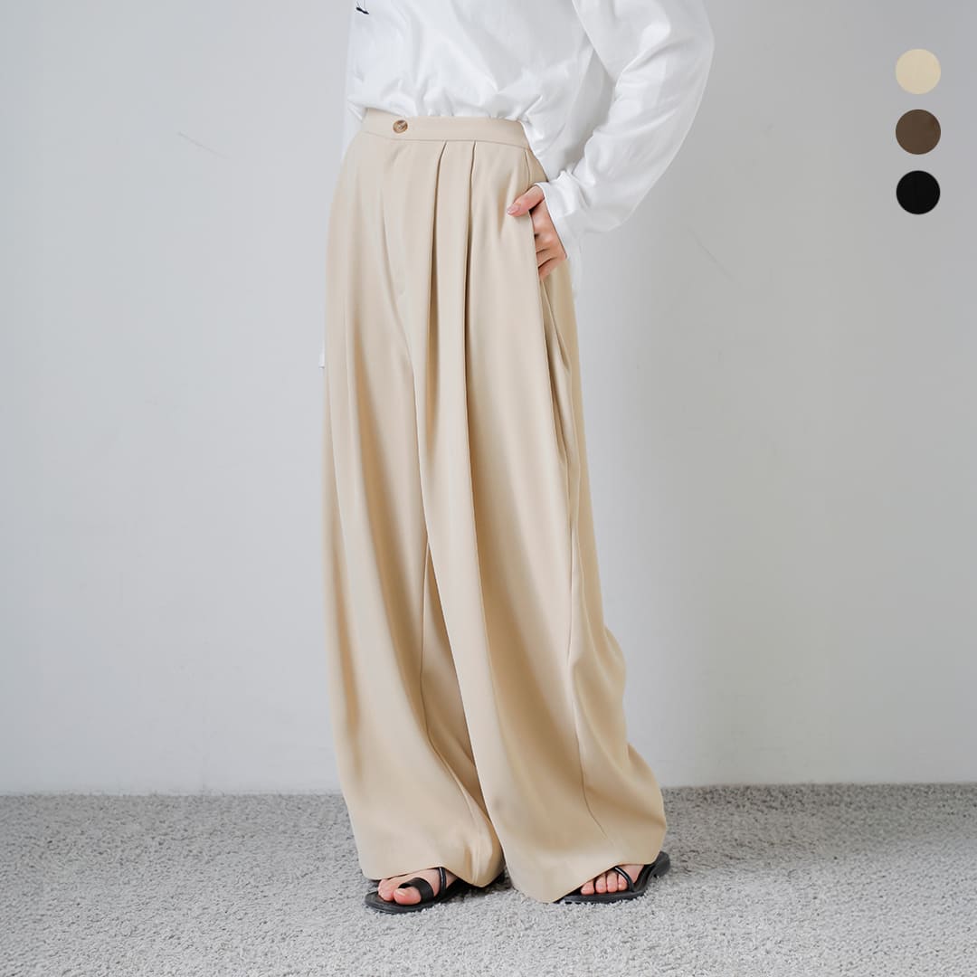 【3点で30％OFF】セール【20%OFF】CHIGNON シニヨン ワイド タック パンツ 3556-425kk レディース【サイズ・カラー交換初回無料】｜OLUGA（オルガ） 11,384円