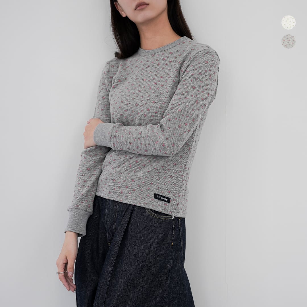 SEA シー コットン フローラル サーマル 長袖Tシャツ 110706511 2026ss新作 レディース【クーポン対象】 15,257円