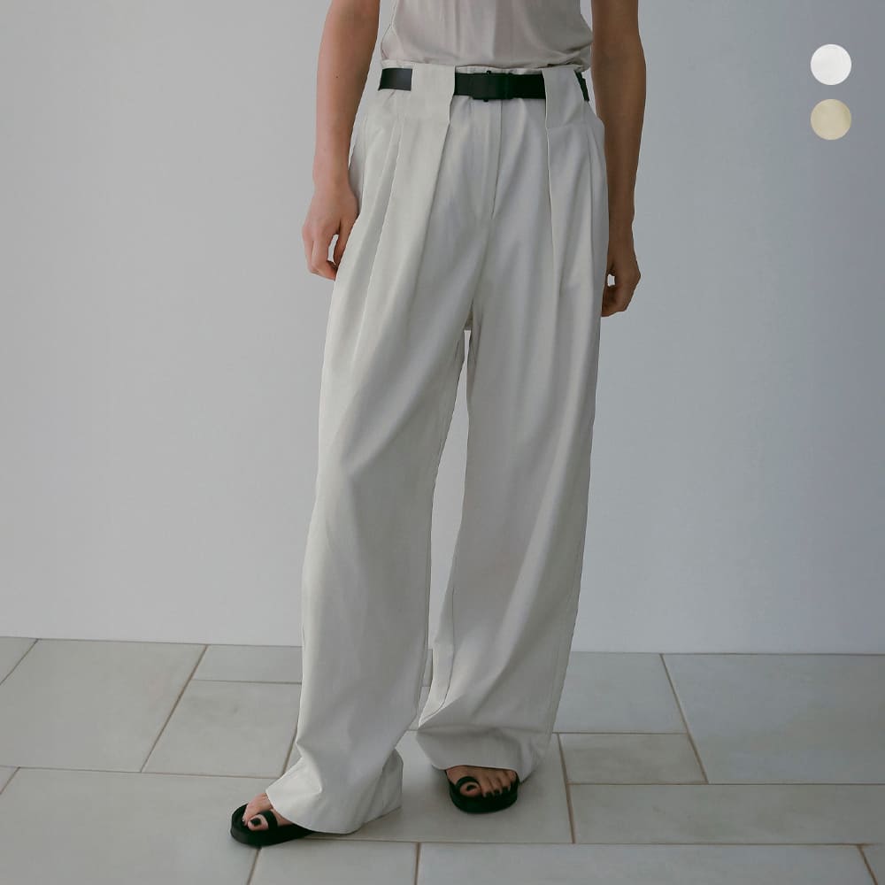 anuke アンヌーク ツイル タック ルーズ ワイドパンツ Twill Loose Pants 62610708 2026ss新作 レディース【サイズ交換初回無料】