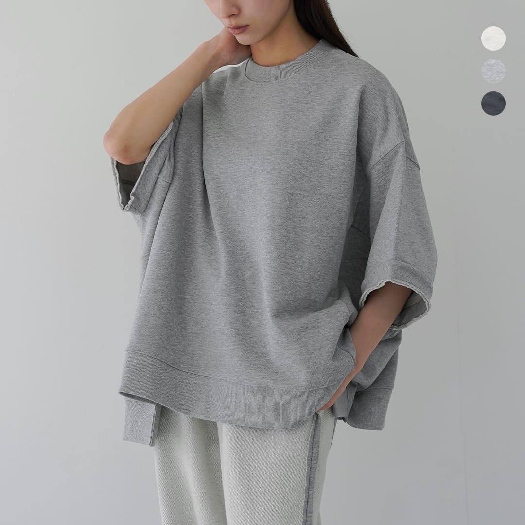 FLOWER フラワー スイッチング ワイド スウェット シャツ “Switching wide sweat shirt” 26ssf006 2026ss新作 レディース【クーポン対象】
