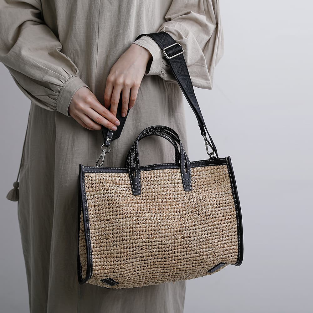 A VACATION ア ヴァケーション ラフィア 2way ショルダーバッグ BREAD M RFA 26ss-a120 レディース 2026ss新作 春夏