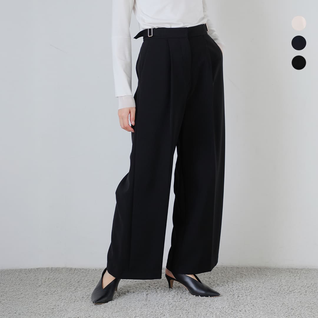 CHIGNON シニヨン ダブルクロス ベルト付き ワイドパンツ 3856-445mk 2026ss新作 レディース【サイズ交換初回無料】【クーポン対象】