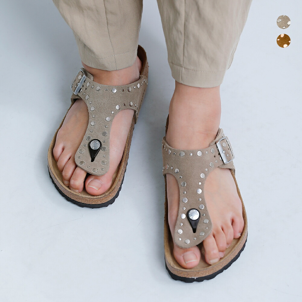 [NEW]BIRKENSTOCK ビルケンシュトック ギゼ リベット スエードレザー レギュラー トング サンダル Gizeh Rivet gizeh-rivet レディース 【サイズ・カラー交換初回無料】｜OLUGA（オルガ）