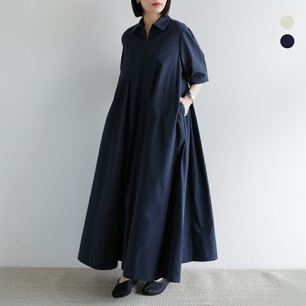 【3点で30％OFF】セール【30%OFF】CLANE クラネ ハーフジップ フレア ワンピース 10112-5223 レディース｜OLUGA（オルガ）