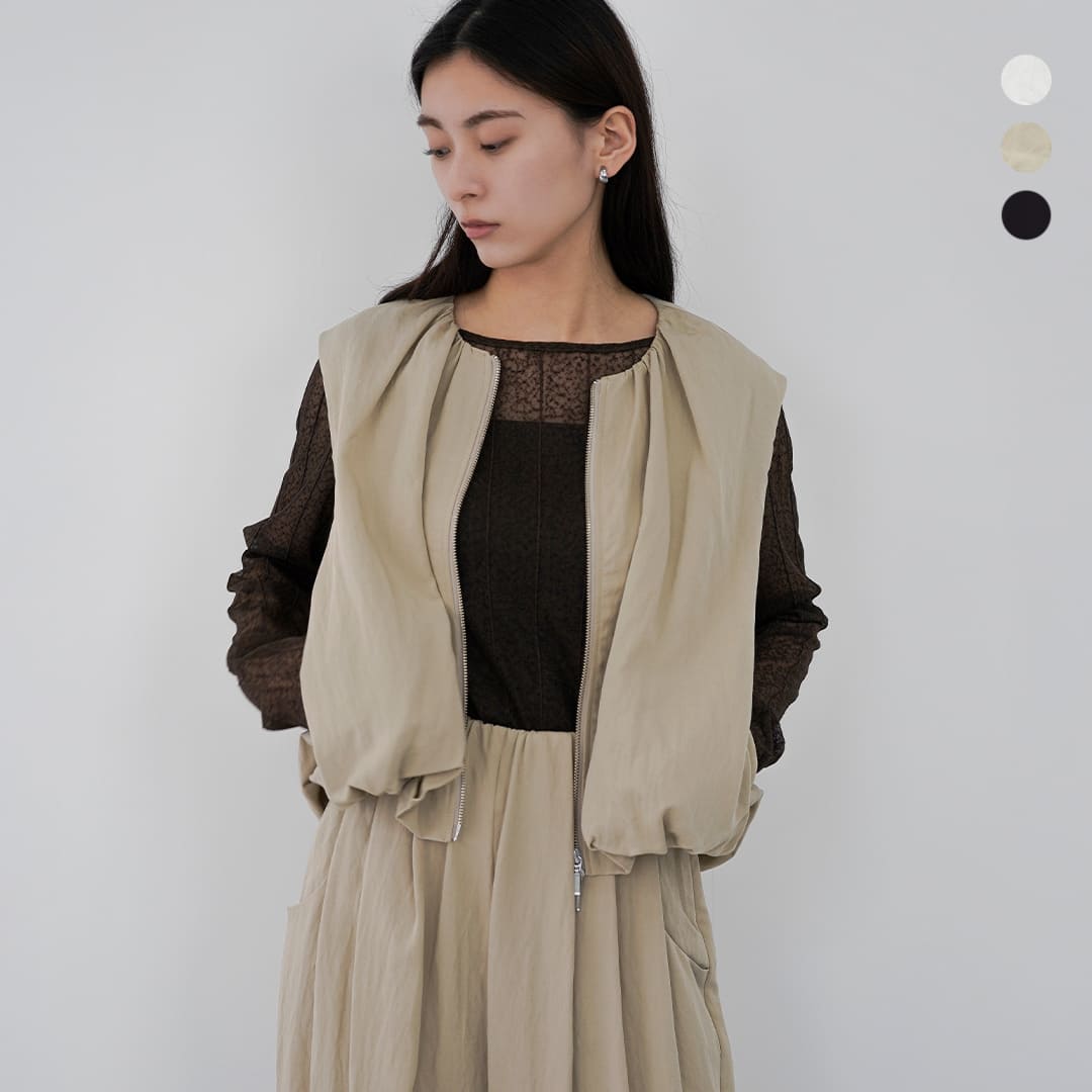 CHIGNON シニヨン ダブルジップ バルーン ジレ 4261-025mk 2026ss新作 レディース