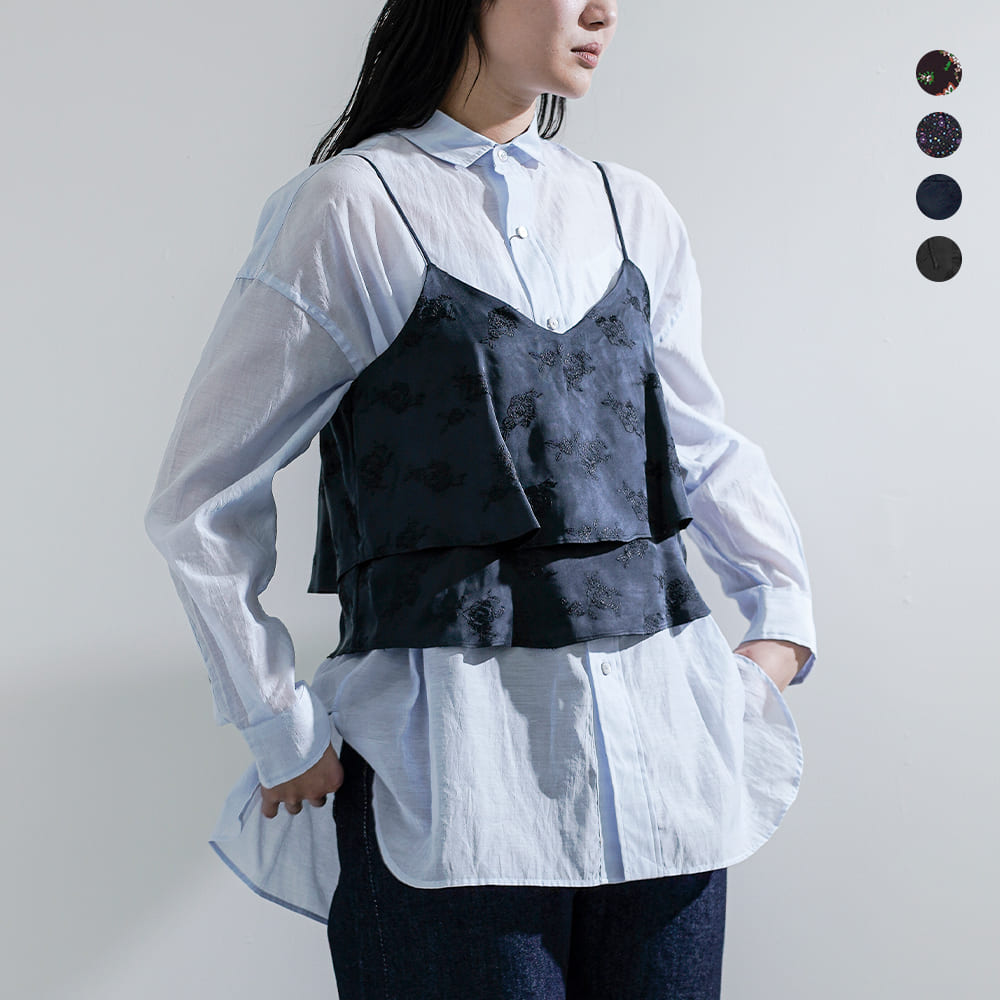TICCA ティッカ リトルフラワー/ペイズリー プリント/キュプラローズ刺繍 ビスチェ tbfs-081-091-101 レディース 2026ss新作 春夏【クーポン対象】