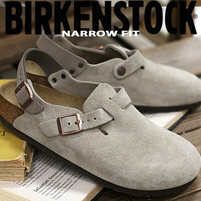 【ナロー】【尖んがり20倍】【国内定め事品】BIRKENSTOCK Tokio LEVE Taupe(1028323)ビルケンシュトック トキオ スエードクロス サンダル なめし革 トープ ベージュレディース  メンズ サンダル
