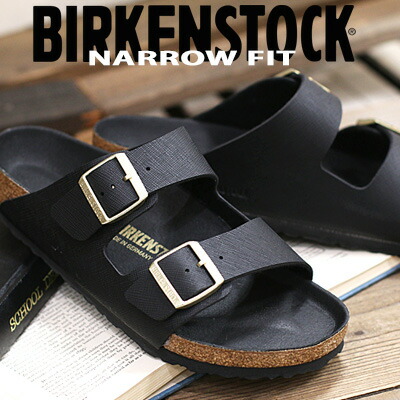 【ナロー】【2025年春夏新作】 【国内正規品】 BIRKENSTOCK Arizona BF Saffiano Black(1029493) ビルケンシュトック アリゾナ ブラック サンダル ゴールドバックル