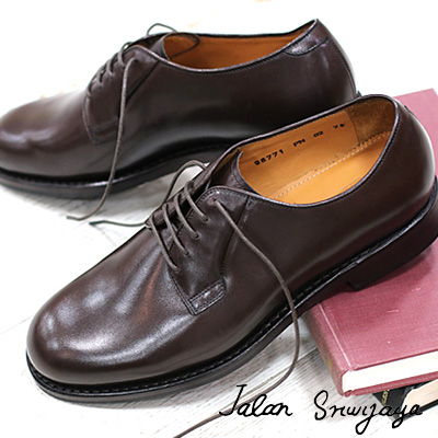 【ラスト25.0-25.5cmのみ】【日本正規取扱店】 JALAN SRIWIJAYA 98771 D.BROWN CALF ジャラン スリウァヤ プレーン シューズ ハーフラバーソール 【 ジャランスリワヤ 】　画像