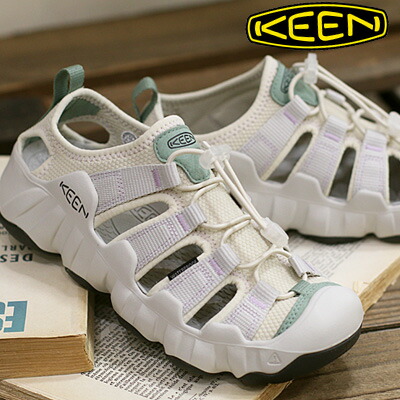 【レディース】【尖んがり10倍】【2026年春夏新作】 KEEN HYPERPORT H2 1031747 (Lily Pad/Orchid Bloom)   キーン ハイパーポート エイチツー 点火装置薄墨色 象牙色 緑であること サンダル