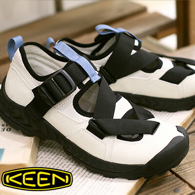 【2026年春夏再入荷】 KEEN HOODZERRA 1030482 (Silver Birch/Black) キーン オールジェンダー フッドゼラ サンダル ホワイト ブラック ブルー
