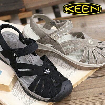 【レディース】KEEN ROSE SANDAL 1008783 (Black/Neutral Gray) 1016729 (Brindle/Shitake) キーン ウィメンズ ローズサンダル ブラック ベージュ