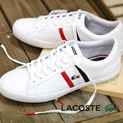 現金特価 ケア品のオマケ付 あす楽 Lacoste Lerond Tri1 Wht Nvy Red ラコステ レロンド ホワイト レザー メンズ レディース スニーカー Cma044l Cfa0087 カーナビー 細身なシルエットが人気 注目の Mundotour Cl