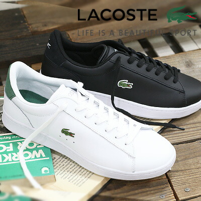【メンズ】【2024年秋冬新作】【国内正規品】 LACOSTE CARNABY SET 224 1 SMA WH/DGR BLK/WH ラコステ スニーカー カーナビー コートシューズ ホワイト ブラック レザー 48SMA0011
