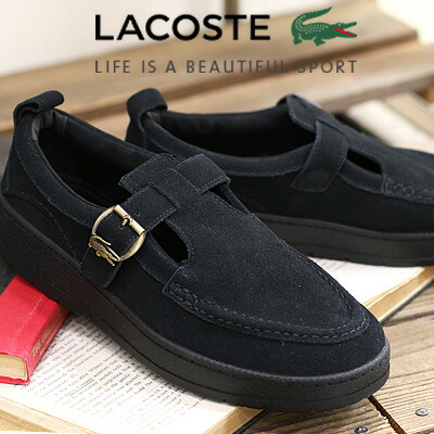 【メンズ】【尖んがり10倍】【2026年春夏新作】【国内置き目品】 LACOSTE UMPIRE MJ 126 2 SMA (BLK/BLK)ラコステ 審判員 ストラップシューズ なめし革 メリージェーン スニーカー 黒いこと 51AMA0103