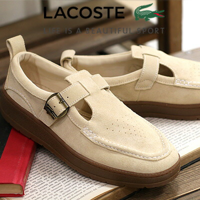 【メンズ】【尖んがり10倍】【2026年春夏新作】【国内置き目品】 LACOSTE UMPIRE MJ 126 2 SMA (NAT/GUM)ラコステ 審判員 ストラップシューズ なめし革 メリージェーン スニーカー ベージュ 51AMA0102