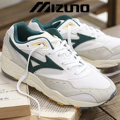 【2025年春夏新作】 MIZUNO CONTENDER D1GA2369 (25 OFF WHITE/GREEN/BEIGE) ミズノ コンテンダー レトロ ラニングシューズ オフホワイト×グリーン×ベージュ