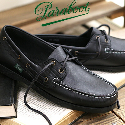 【2026年春夏入荷】【ポイント10倍】【日本正規取扱店】 Paraboot BARTH LIS NOIR 781031パラブーツ バース デッキシューズ ブラック｜オマケ des shoes and bag