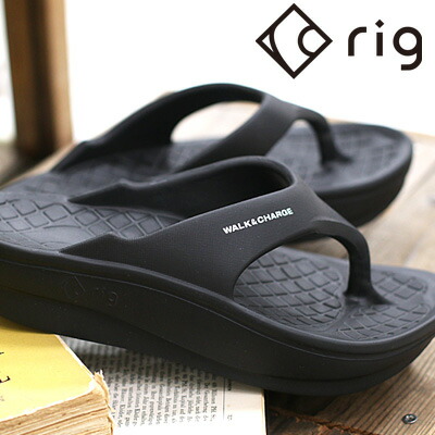 【2025年春夏再入荷】【国内定め事品】 rig FLIP FLOP 2.0 BLACK (RG00132) トレーラー フリップフロップ 2.0 黒いこと リカバリー 火箸 サンダル 軽さ 厚底