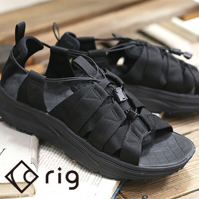 【挙げ句の果て26.0糎のみ】【2025年春夏新作】【国内置き目品】 rig Waduki  BLACK (RG0028) トレーラー ワドゥキ  黒いこと リカバリー 同盟罷工さあ美 サンダル軽さ 厚底 アウトドア お祭り でき事 町 置き目とり捨てる