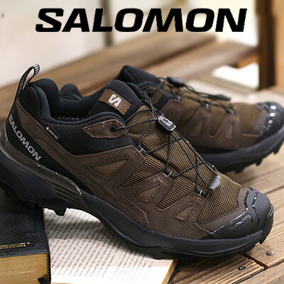 【メンズ】【2025年春夏新作】SALOMON X ULTRA 360 LTR GTX(Dark Earth / Delicioso / Sharkskin)サロモン エックスウルトラ 360 なめし革 ゴアテックス  L475712  雨合羽 うす暗い赤銅色 黒いこと