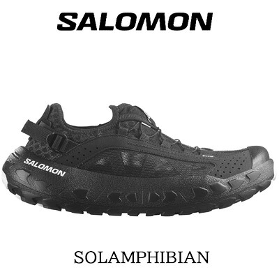 【メンズ】【2026年春夏新作】SALOMON SOLAMPHIBIAN L47814800(Black / Black / Alloy) サロモン ソランフィビアン ブラック ウォーターシューズ 2WAY